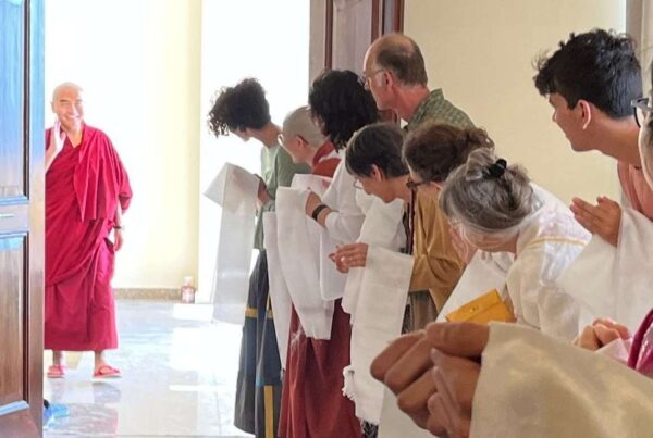 Yongey Mingyur Rinpoche entering classroom